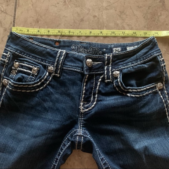 Rhinestone Bling Miss Me Bootcut Jeans Size 25 - Picture 4 of 9